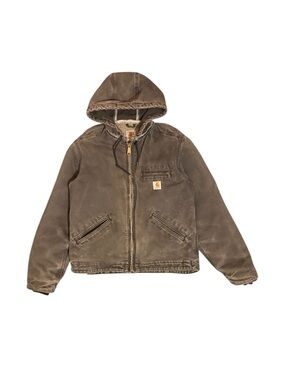 Vintage Carhartt black hoodie canvas Jacket size small